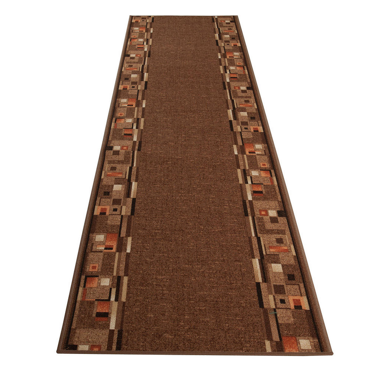 TEPPICHLÄUFER Anti-Rutsch Braun rutschfest Gummiunterlage 67/100 cm - Braun, Textil (67/100cm) - Tapiso