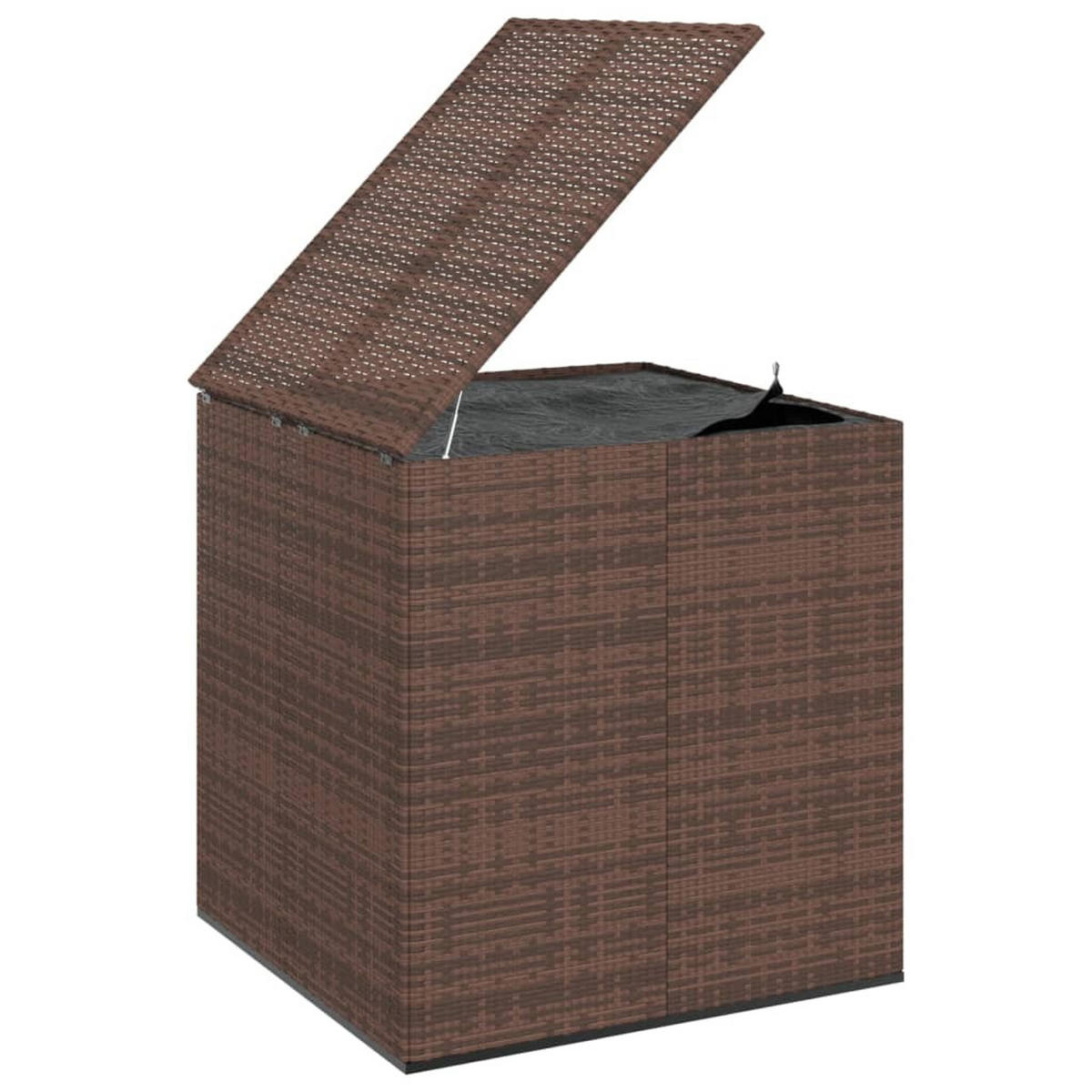 GARTEN-KISSENBOX PE Rattan 100x97,5x104 cm Braun - Braun, Kunststoff (100/104/97.5cm) - furnicato