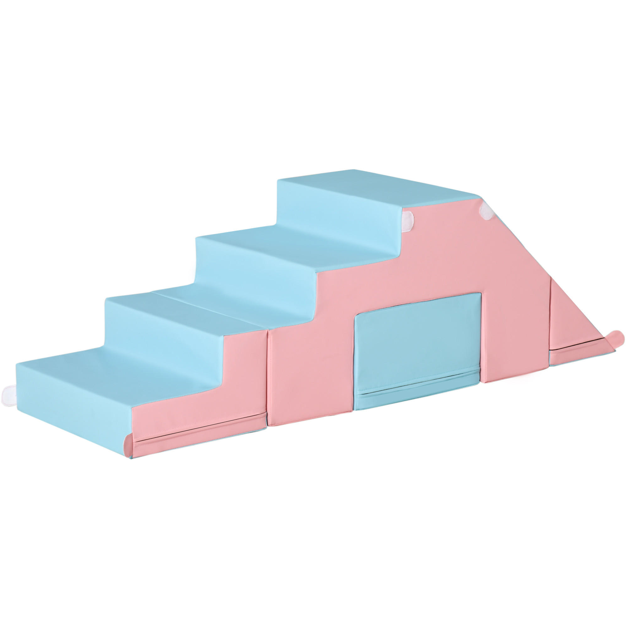 KINDER-SOFTPLAY-SET - Rosa, Kunststoff (49/47/147cm) - HOMCOM