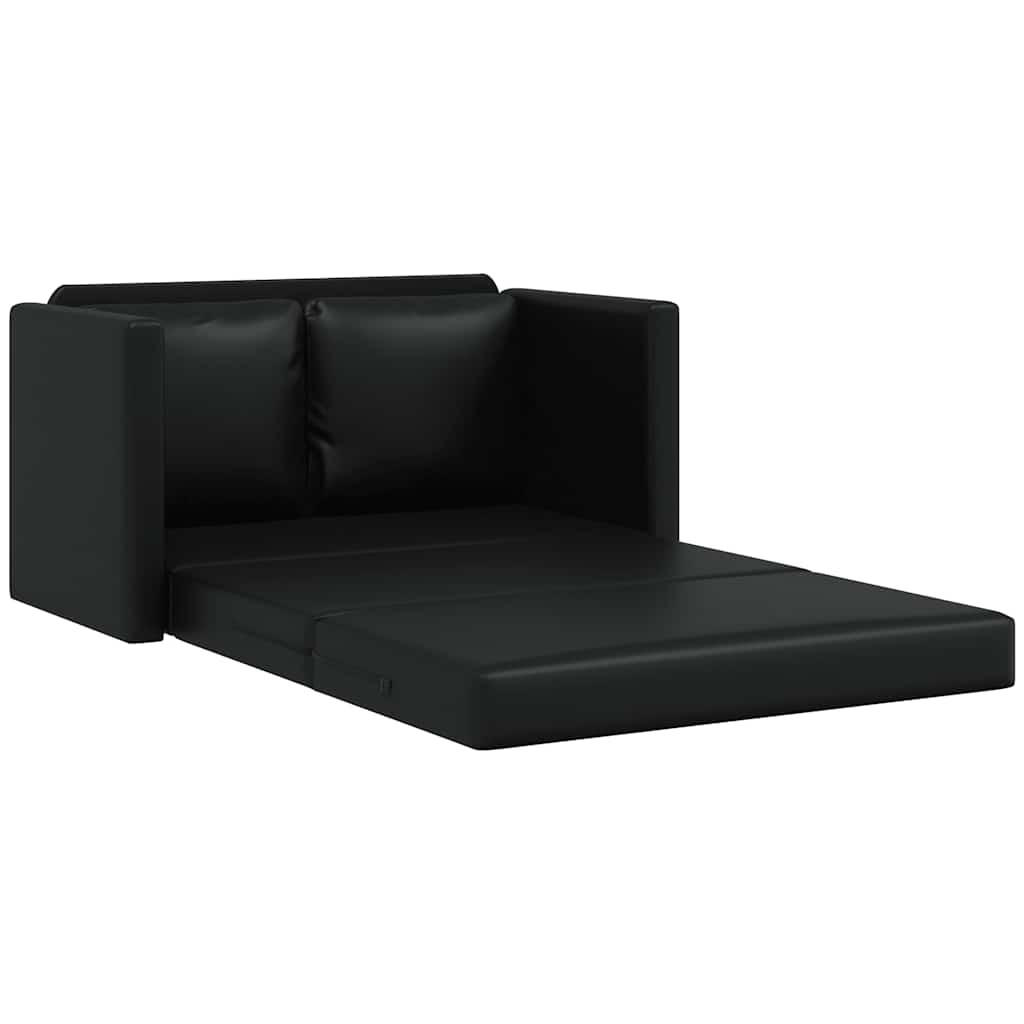 SCHLAFSOFA Taylor - Schwarz, Leder (112/60/55cm) - Nettlife