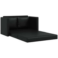 SCHLAFSOFA Taylor - Schwarz, Leder (112/60/55cm) - Nettlife