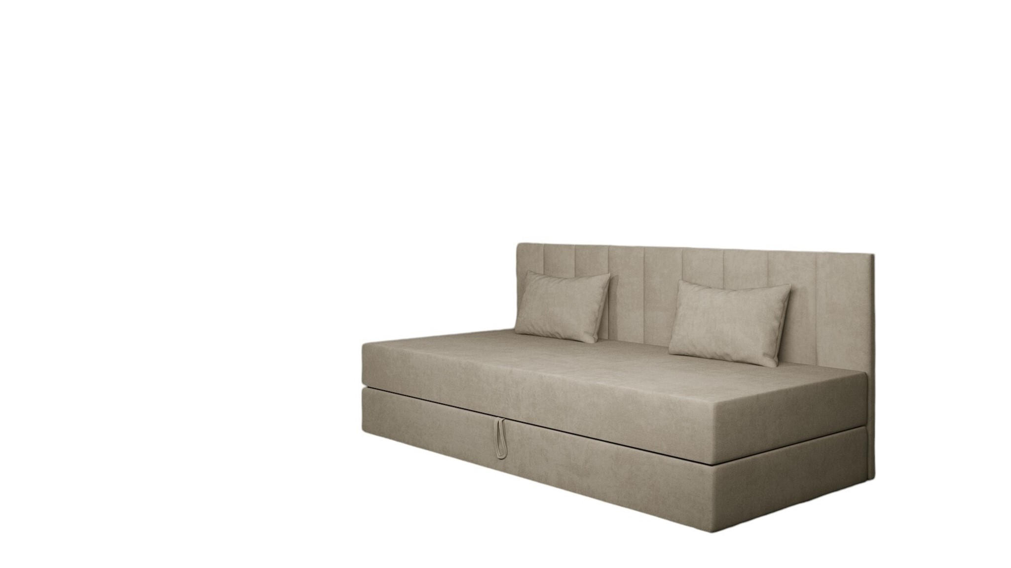 SOFA Margot In Opera - Beige, Holzwerkstoff/Textil (200/90/97cm) - Fun Möbel