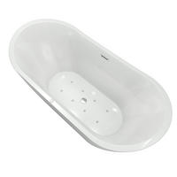 WHIRLPOOL freistehend F13 180x92cm - Weiß, Glas/Kunststoff (80/72/180cm) - AcquaVapore by Sandra Jentho