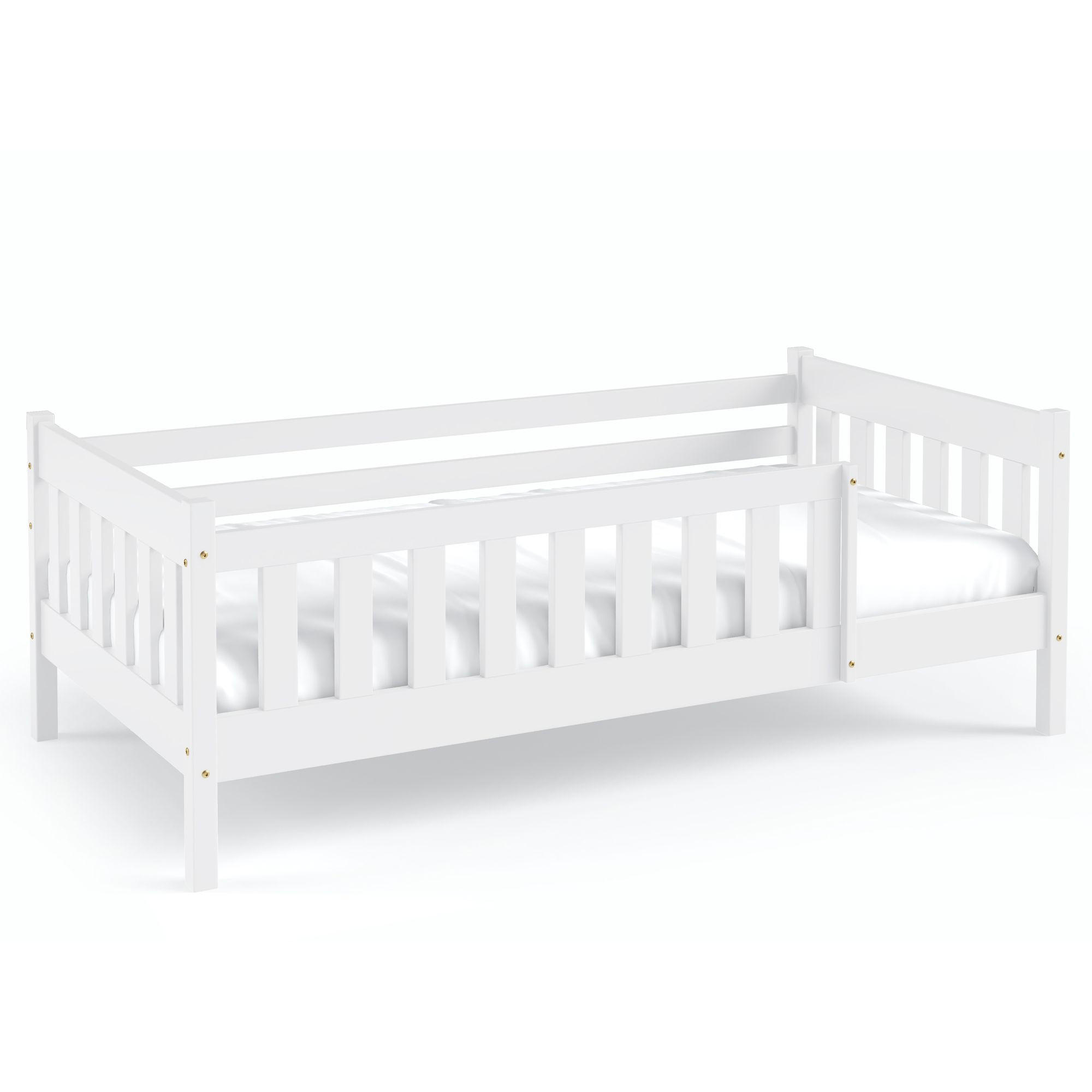 KINDERBETT Holzbett LUMBE - Weiß, Holz (80/160cm) - KONSIMO®