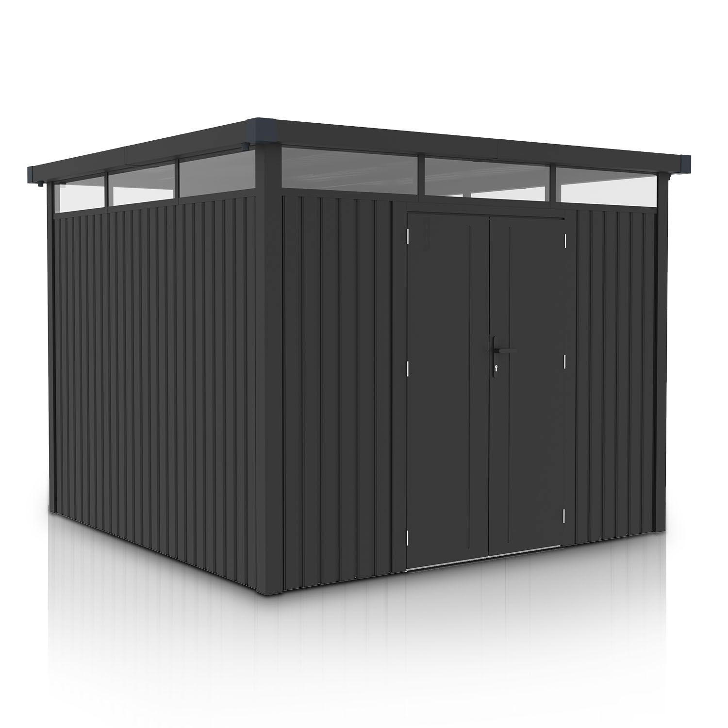 GERÄTEHAUS Luzern Pro Anthrazit - Anthrazit, Metall (294/222/294cm) - Juskys