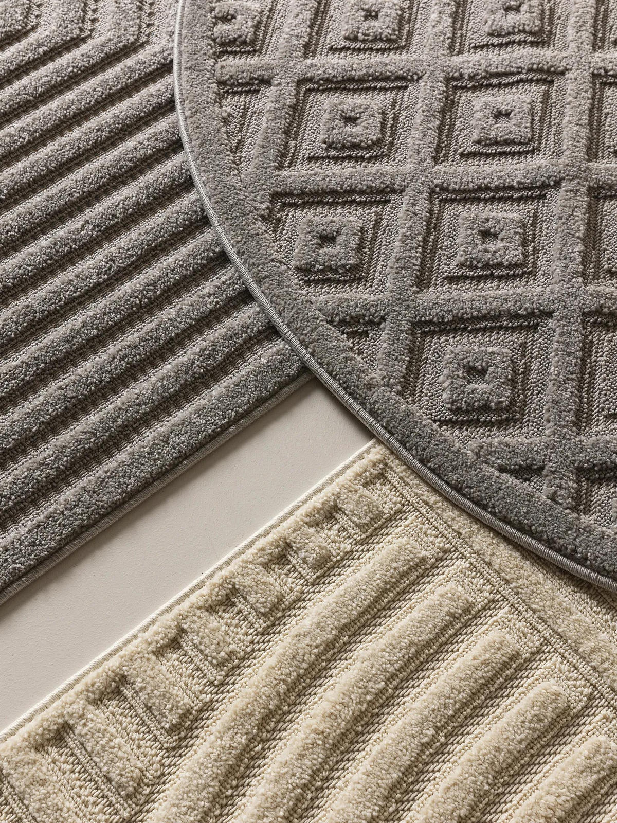 TEPPICH Leo Hellgrau 240x340 cm - Hellgrau, Kunststoff (240/340cm) - benuta