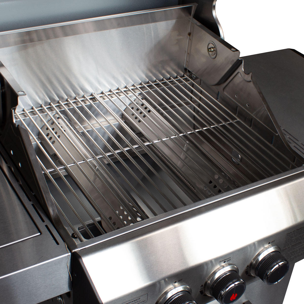 GASGRILL BLACK 2+1 Set mit Edelstahlrost - Schwarz, Metall (116/115/50cm) - TAINO