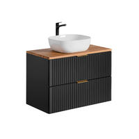 WASCHTISCH 80.6cm Adriel Schwarz - Schwarz, Holzwerkstoff (80.6/59/46cm) - Petits-meubles