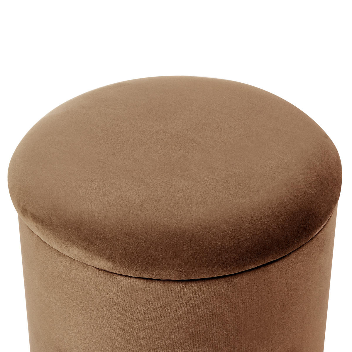 POUF Dunkelbraun Wenona - Dunkelbraun/Schwarz, Textil (37/40/37cm) - Beliani