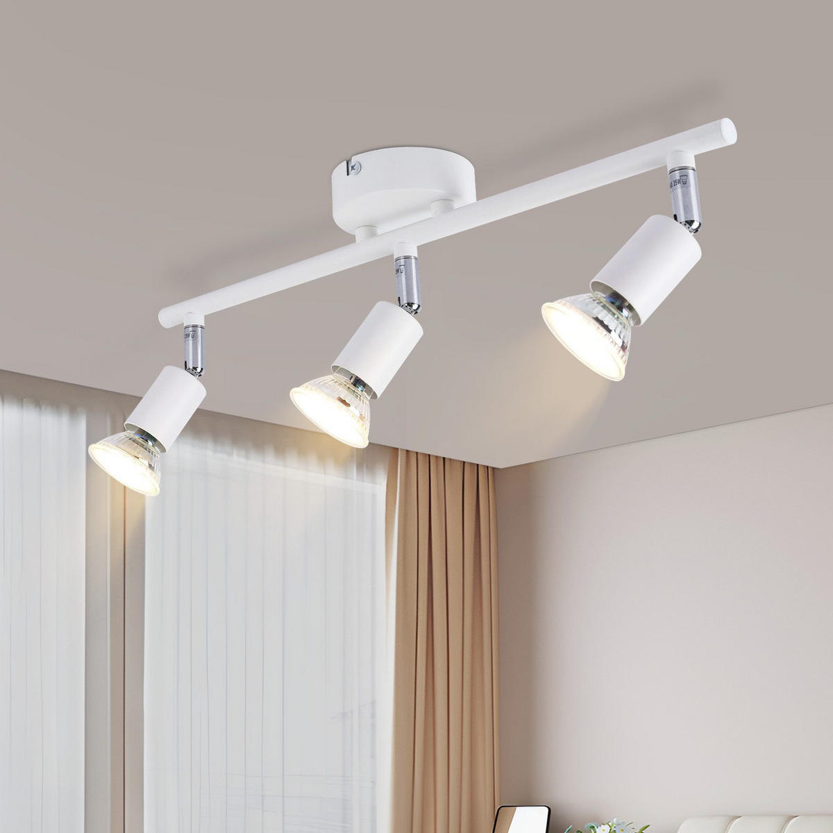 STRAHLER Flensburg 3-flammig 40/8/13.5 cm - Weiß, Metall (40/8/13.5cm) - Nettlife