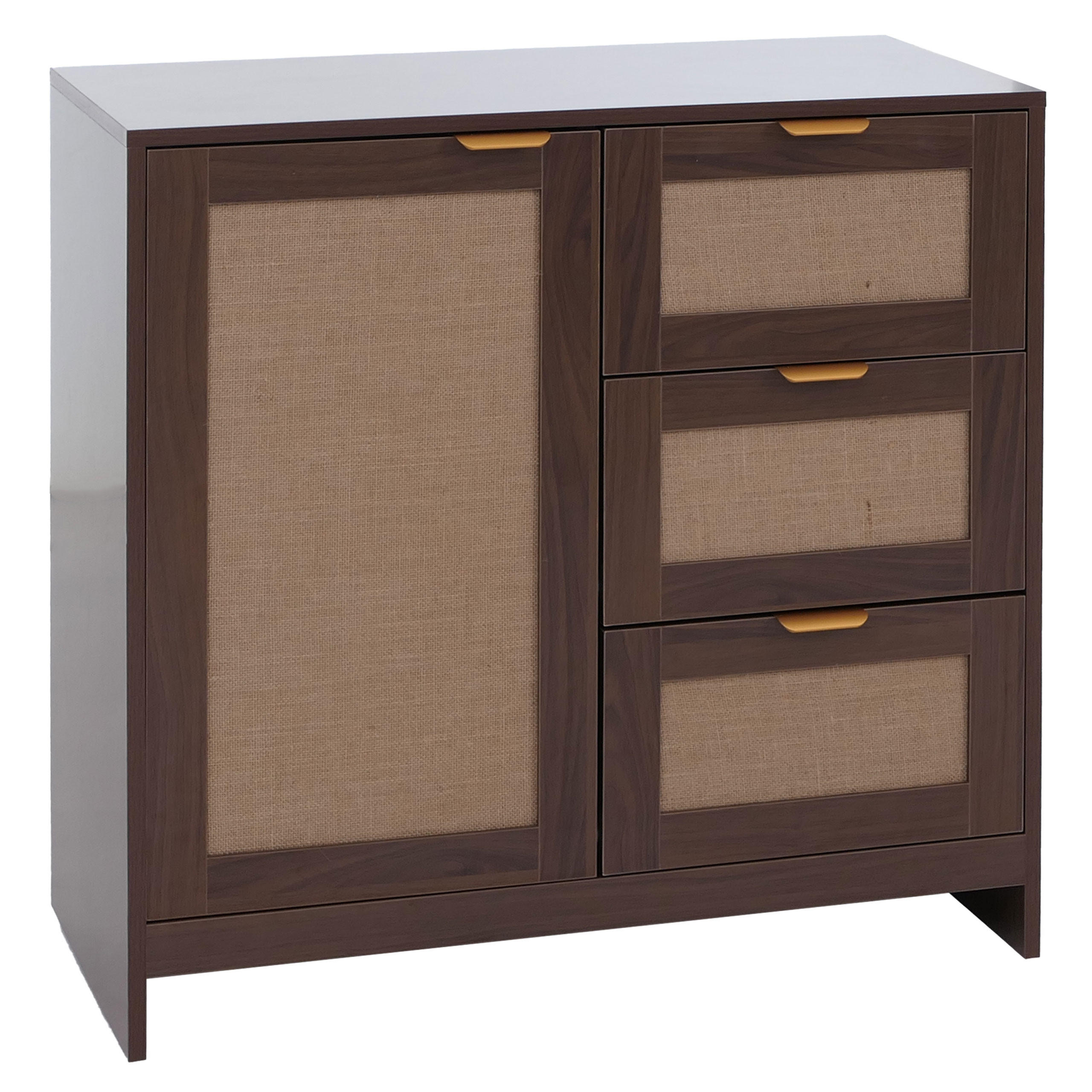 KOMMODE Walnuss Dekor - Walnussfarben, Holz (80/80/40cm) - MCW