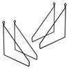 REGALHALTERUNG 2er Set 250mm Schwarz - Schwarz, Metall (25/25/25cm) - ML-DESIGN