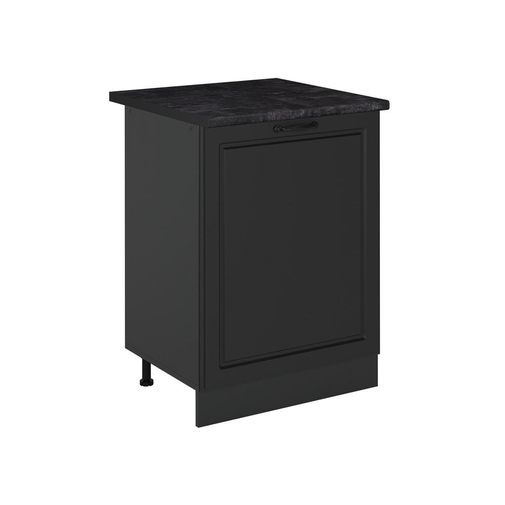 SPODNÍ SKŘÍŇKA KUCHYŇSKÉ LINKY R-Line, Antracitový venkovský dům/Antracit, 60 cm s 1 dveřmi pracovná doska antracitová - antracitová, kompozitní dřevo (60/81.6/60cm) - Vicco