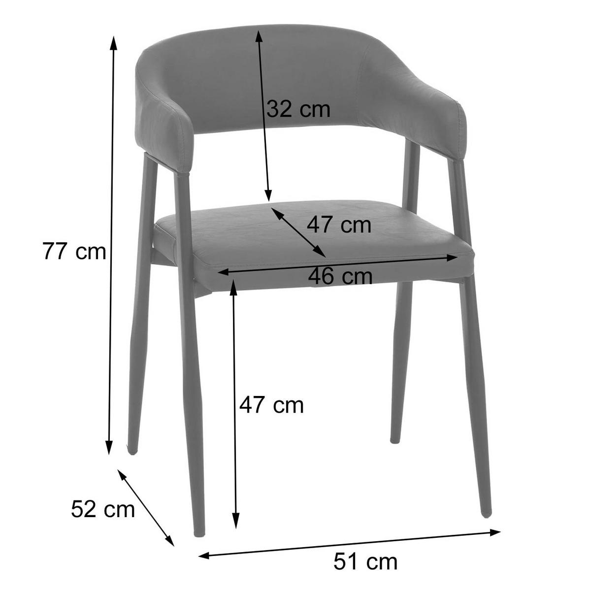 JEDÁLENSKÁ stolička Čierna - čierna, plast (51/77/52cm) - MCW