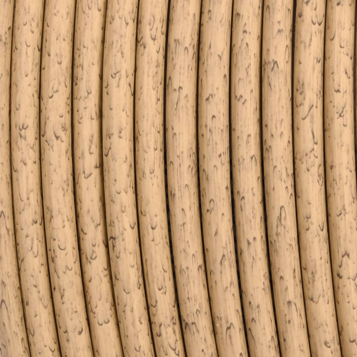 LOUNGEGARNITUR mit Auflagen und Couchtisch, aus Stahl und Poly Rattan, Beige, 3-teiliges Set - Anthrazit, Kunststoff - vidaXL