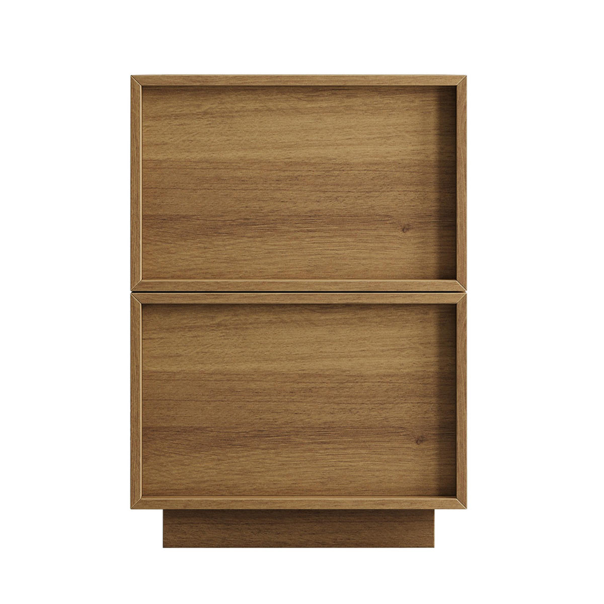 NACHTTISCH 38 cm Eiche – Nachtkommode mit 2 Schubladen & Kippsicherung - Eichefarben, Holzwerkstoff (38/50/48cm) - Urban Meuble