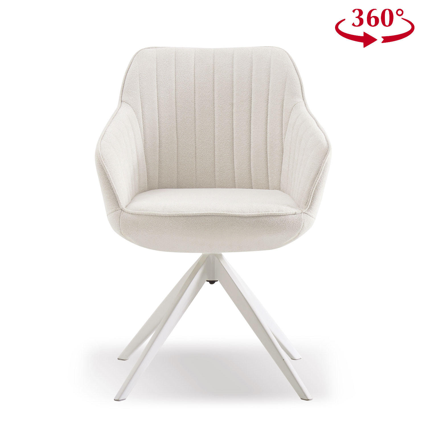 ARMLEHNSTUHL ARVIT Creme - Creme, Textil/Metall (57/81/62cm) - B&D Home