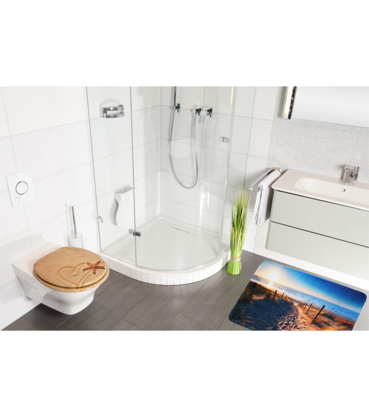 BADTEPPICH Düne 50 x 80 cm - Braun, Textil (50/80cm) - Sanilo