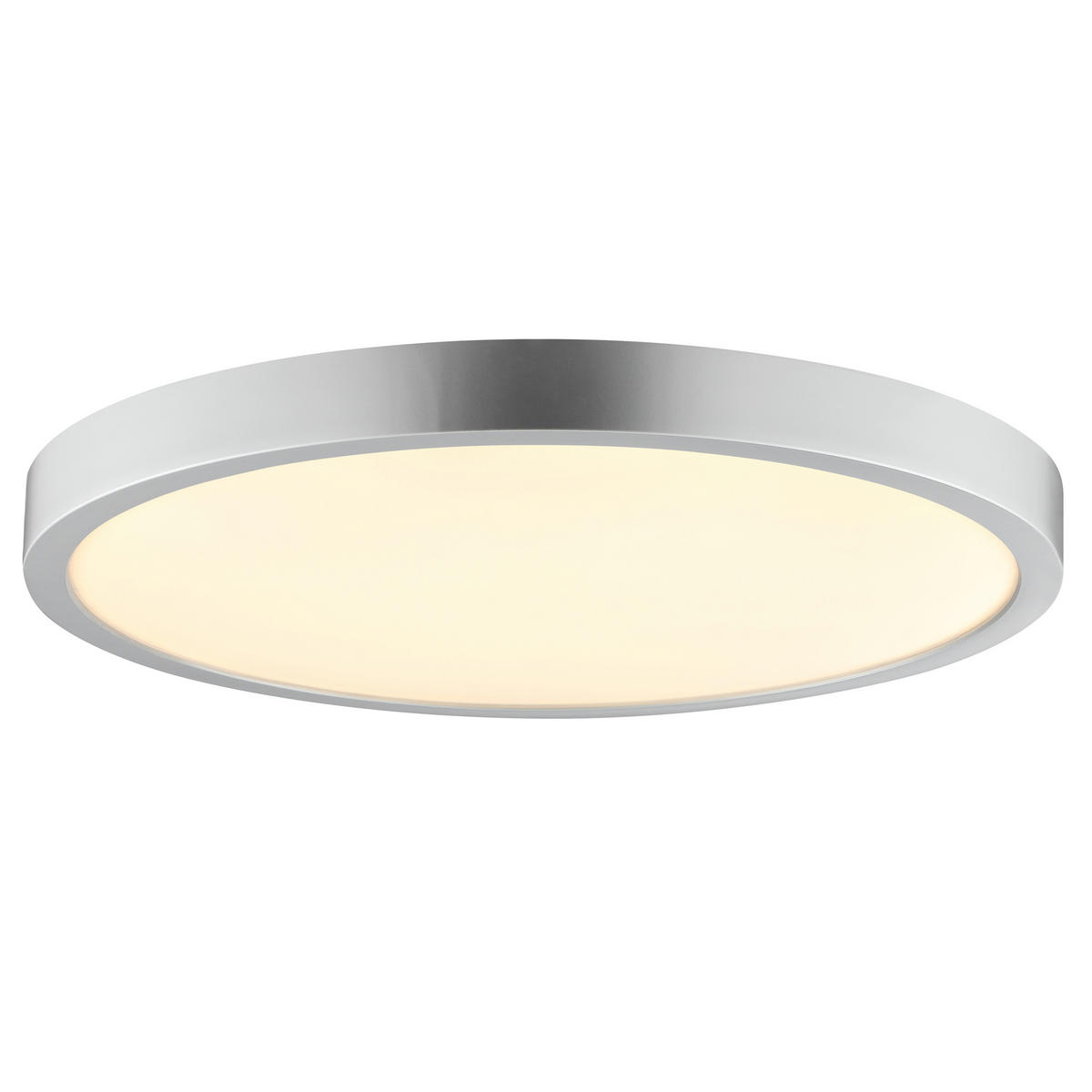 LED DECKENLEUCHTE Jade Silberfarben 37,5/37,5/3,1 cm - Silberfarben, Kunststoff (37.5/37.5/3.1cm) - Brilliant