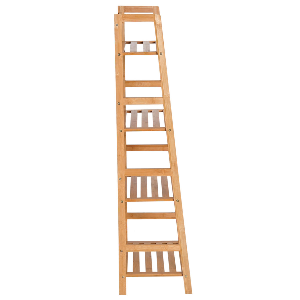 BÜCHERREGAL Standregal mit 4 Ebenen Aufbewahrungsregal aus Bambus, Natur - Naturfarben, Holz (31.5/120/48cm) - HOMCOM