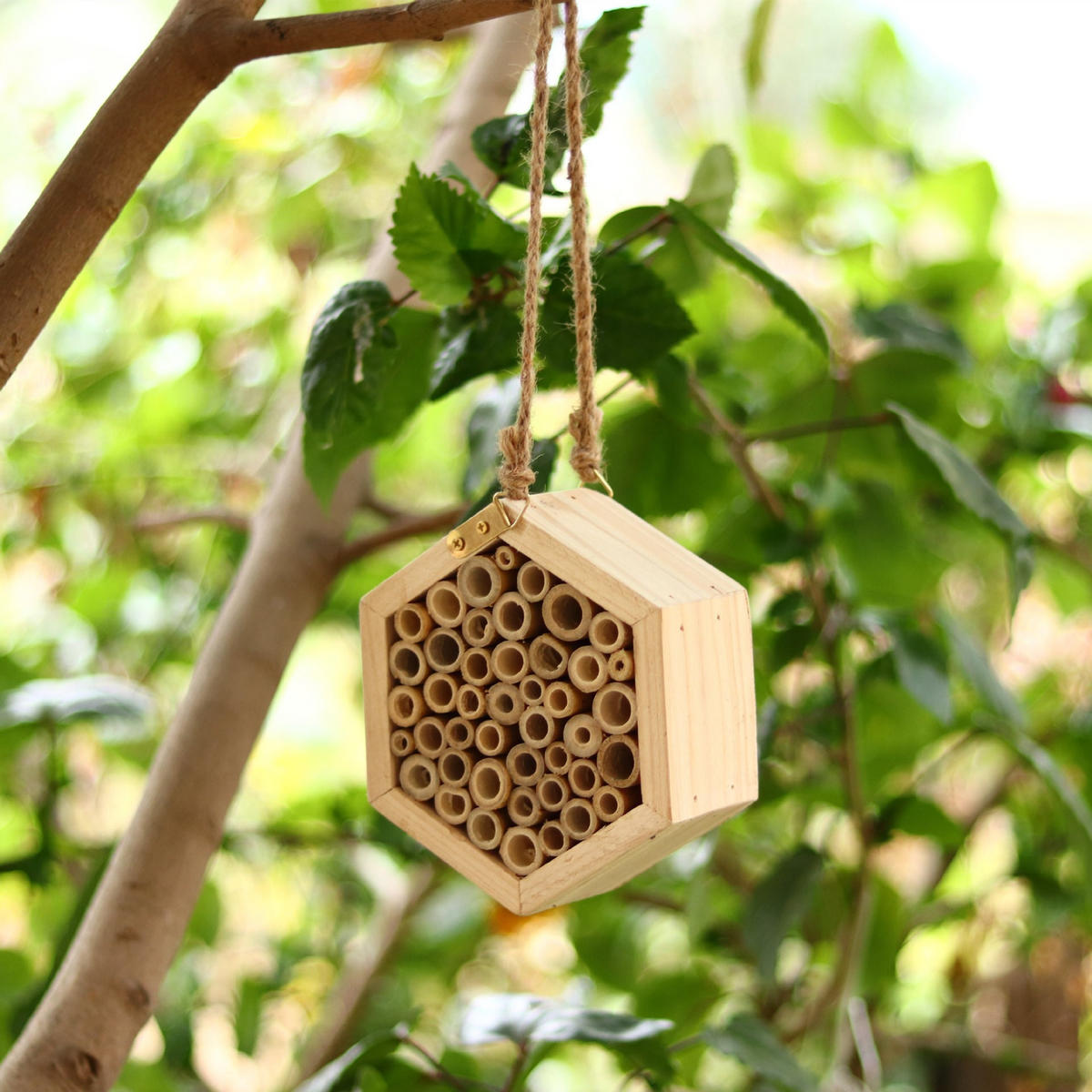 INSEKTENHOTEL 12.5/6/14.5 cm 2 Artikel - Naturfarben, Holz (6/14.5/12.5cm) - Authentics