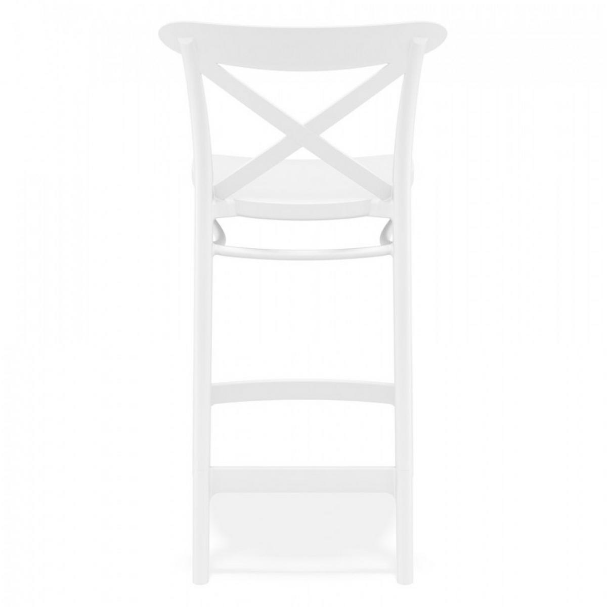 BARHOCKER Weiß 45x96x50cm - Weiß, Kunststoff (45/96/50cm) - AlterEgo