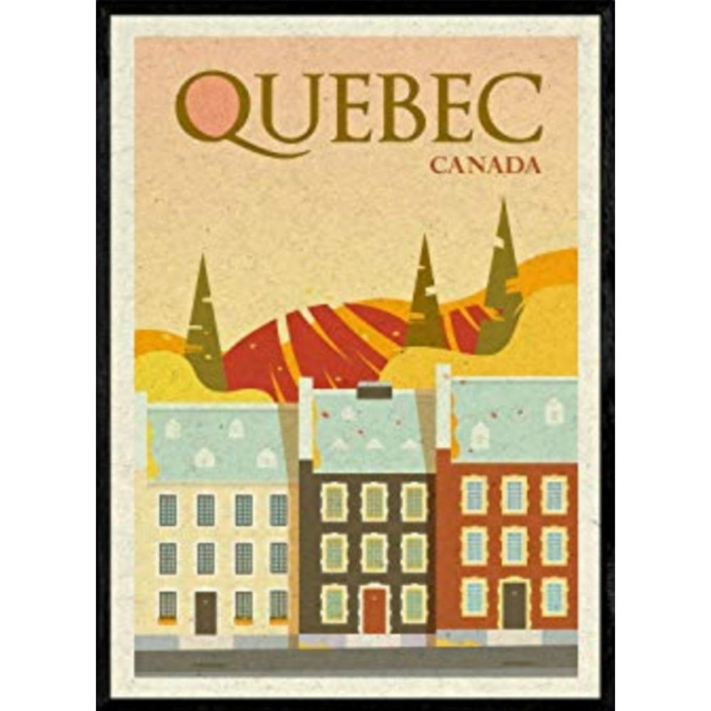 POSTER Quebec Stadtfarben A3 Rahmenlos - Klar, Papier (29.7/5/42cm) - Nacnic