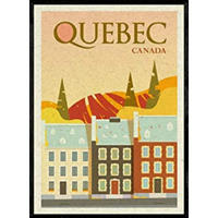 POSTER Quebec Stadtfarben A3 Rahmenlos - Klar, Papier (29.7/5/42cm) - Nacnic