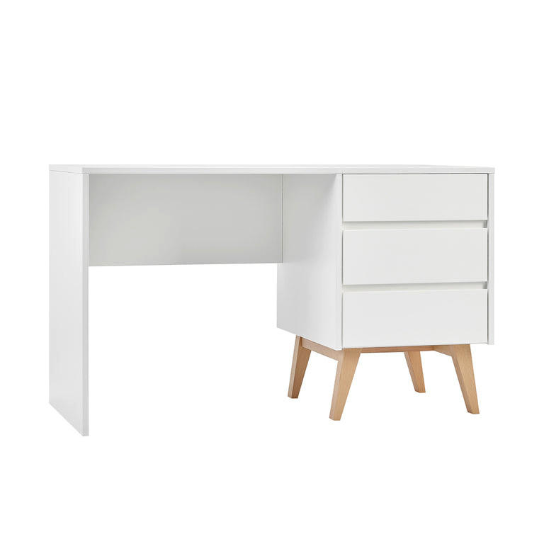 PSACÍ STŮL Bílá a dřevo - bílá, kompozitní dřevo (62/125/75cm) - Petits-meubles
