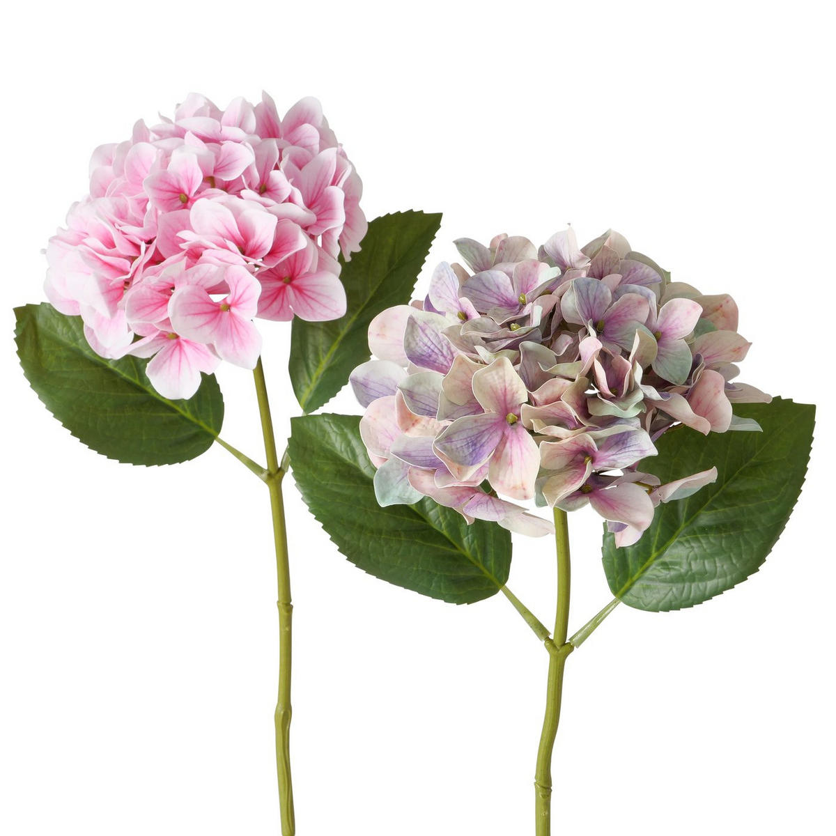 HORTENSIE mit Stiel 18/13/46 cm - Rosa, Kunststoff (46cm) - Boltze Home