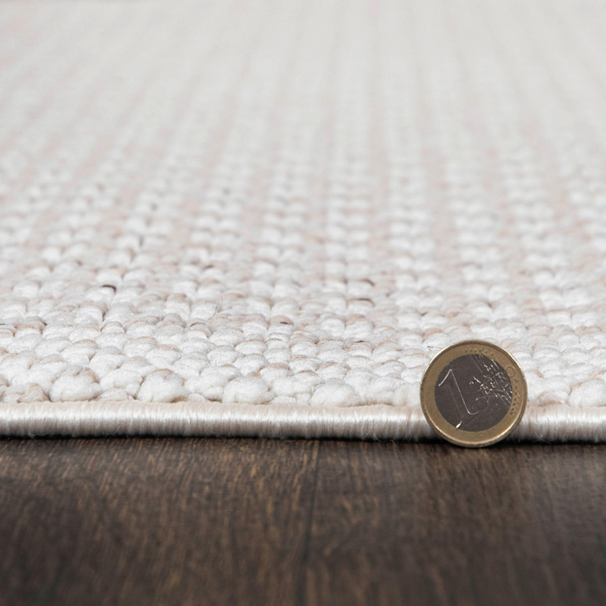 TEPPICH Lora SE16A Mazovia 180x250cm Beige Creme Einfarbig Kurzflor - Creme, Textil (180/250cm) - Mazovia