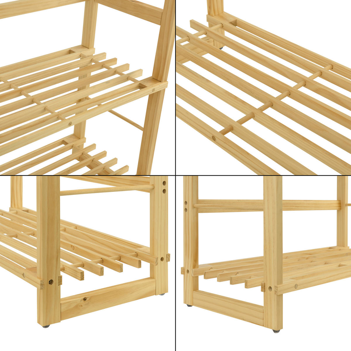 BADEZIMMERREGAL Luster - Naturfarben, Holz (58/135.5/27cm) - [en.casa]