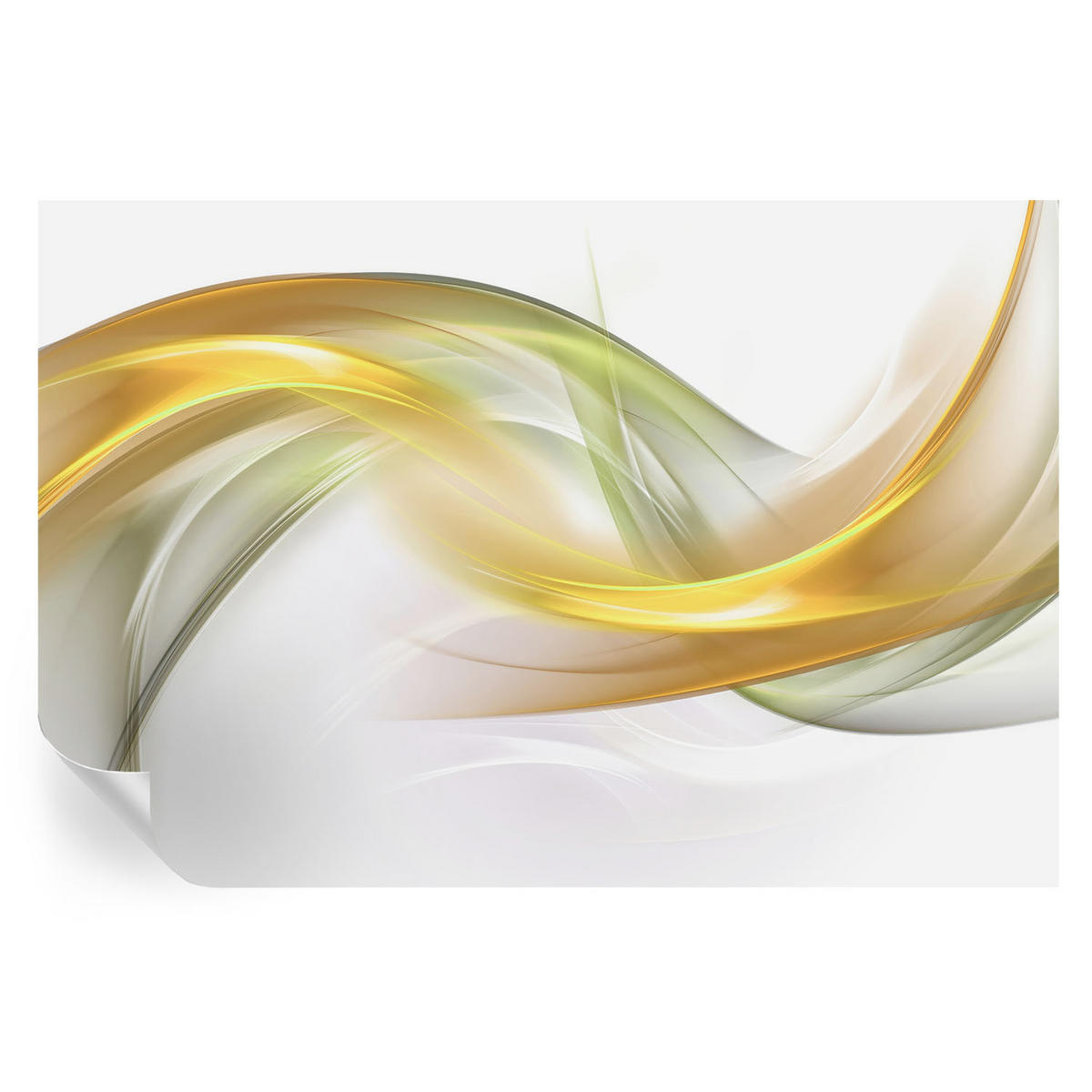 FOTOTAPETE 104x70 cm - Fließende Harmonie - Weiß, Textil (104/70cm) - Wallfluent