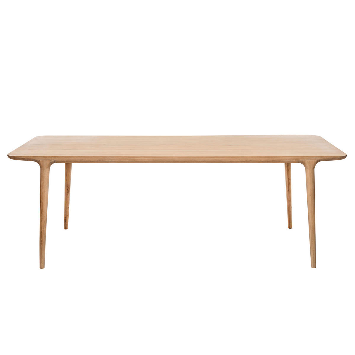 ESSTISCH - Eiche massiv - Eichefarben, Holz (90/220/75cm) - home24