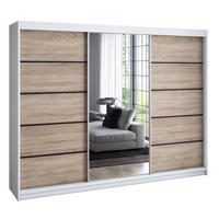 SCHWEBETÜRENSCHRANK 200 cm VILANO 2 Farbe: Weiß, Sonoma - Weiß/Braun, Holzwerkstoff (200/215/59.5cm) - A&J MöbelLand