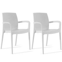 GARTENSTUHL RANTU 2-tlg, Weiß - Weiß, Kunststoff (60/84/55cm) - KONSIMO®