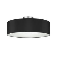 DECKENLAMPE Ø40cm, Lampenschirm Stoff Schwarz - Schwarz, Textil (40/40/19cm) - meineWunschleuchte