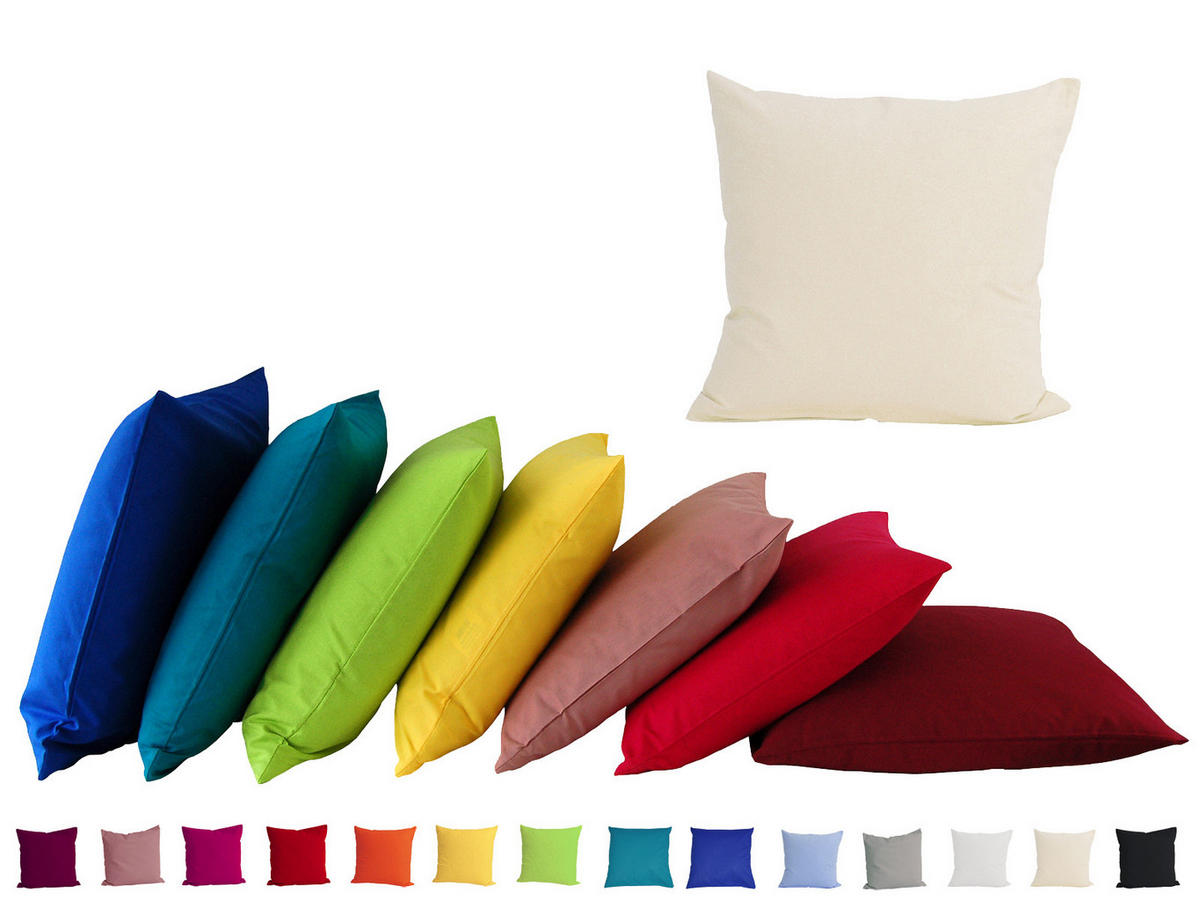 KISSENBEZUG Basic 100% Baumwolle petrol 40/40 cm - Petrol, Textil (40/40cm) - beties Heimtextil