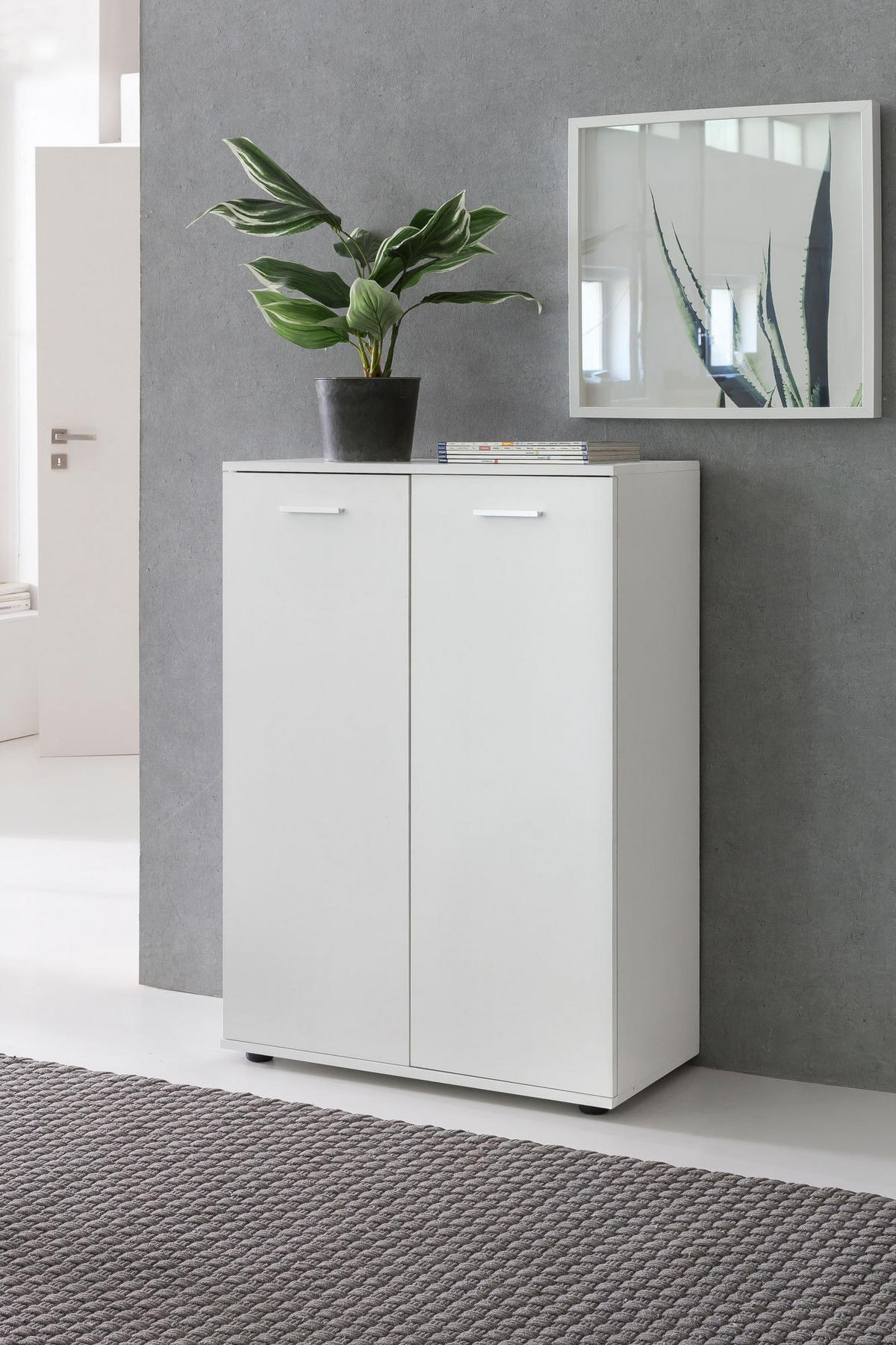 KOMMODE – Holz, mit Türen - Weiß, Holz/Kunststoff (71/104/35cm) - KADIMA DESIGN