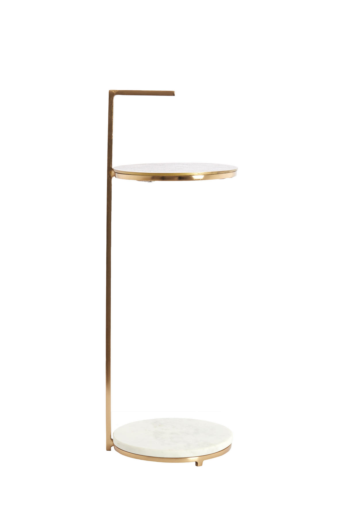 BEISTELLTISCH Leda Weiß 26/26/76 cm - Weiß, Stein (26/26/76cm) - Light & Living