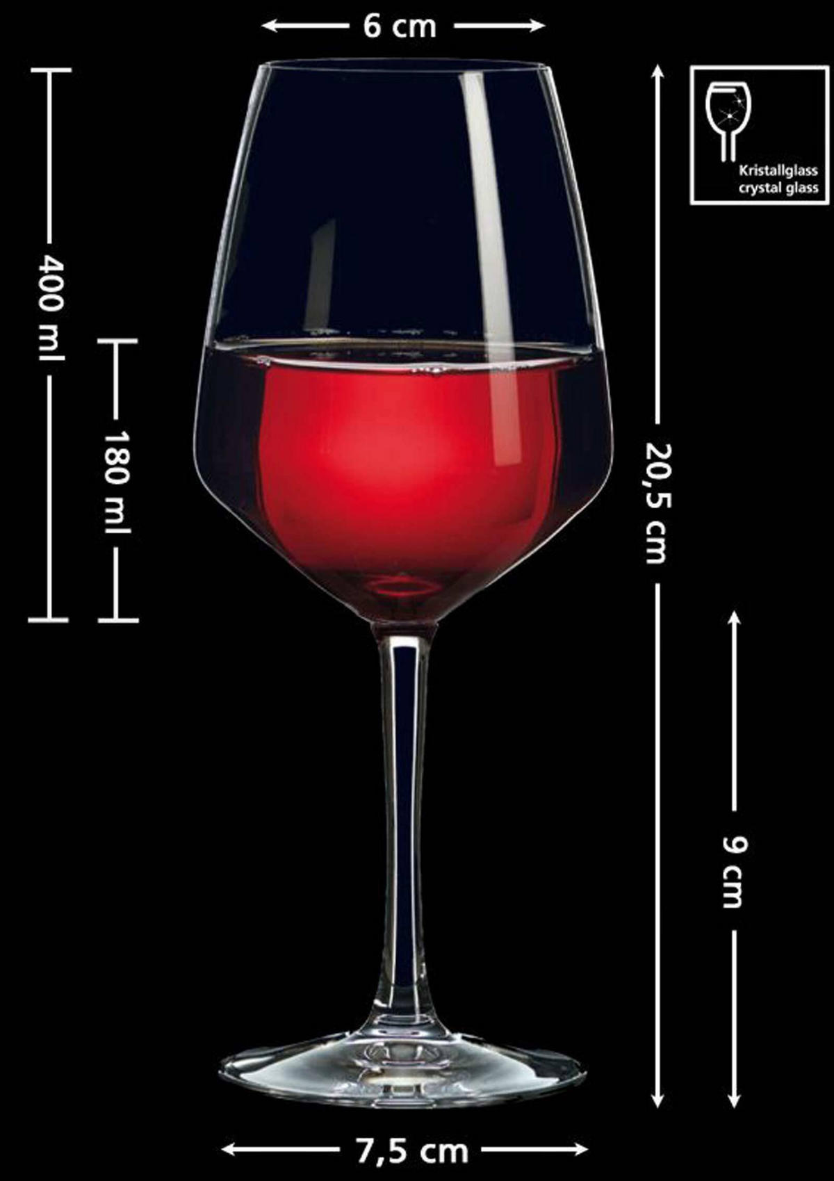 ROTWEINGLÄSER Mambo transparent 400 ml 4er Set - Transparent, Glas (0.4L) - Ritzenhoff Breker