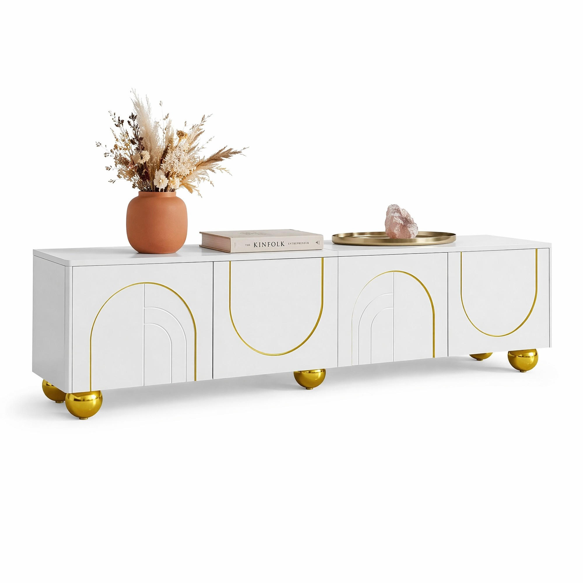 Beauniv Tv-Schrank Weiß 38x44x170 cm