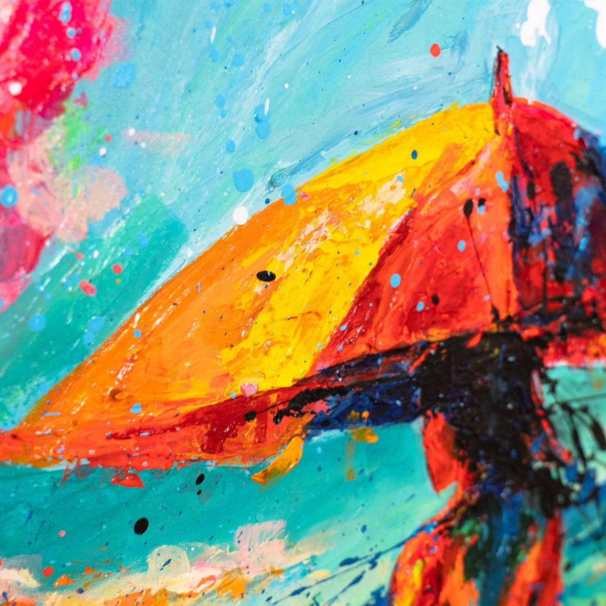 GEMÄLDE Sonne entgegen Schattenfugenrahmen Weiß 160x80 cm - Weiß, Holz (160/80cm) - YS-art gallery