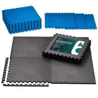 BODENSCHUTZMATTE 6er Set Kunststoff Schwarz - Schwarz, Kunststoff (60/60cm) - CLP