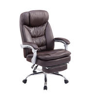 BÜROSTUHL XL Troja, Kunstleder Braun - Braun, Textil/Metall (67/122/67cm) - TPFLiving