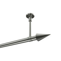 GARDINENSTANGEN-SET Sonette Savio 520 cm (geteilt in 4 x 130 cm), 1-läufig, 20 mm Ø Edelstahl-Optik - Edelstahlfarben, Metall (520cm) - INTERDECO