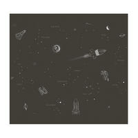 FOTOTAPETE Weltraum 280x300cm - Schwarz, Papier/Kunststoff (300/1cm) - Walldoctor