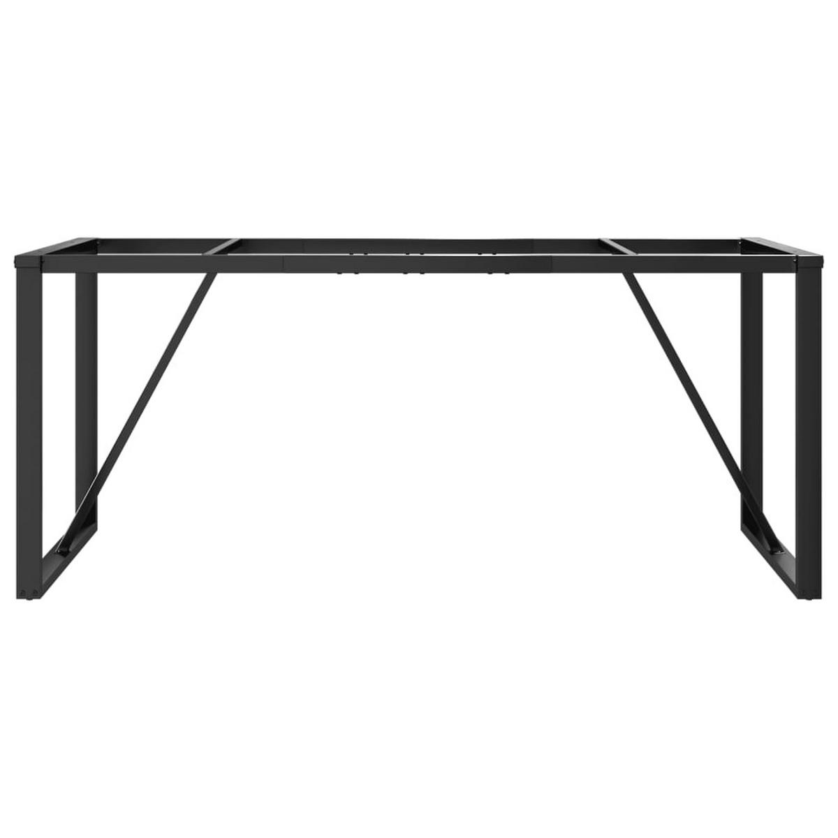 ESSTISCH-GESTELL In O-Form 160/80/73 Cm Stahl - Schwarz, Metall (80/73/160cm) - vidaXL