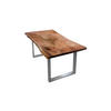 ESSTISCH LORE Holz Akazie - Silberfarben/Naturfarben, Holz/Metall (220/100/76cm) - KAWOLA