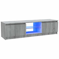 TV-SCHRANK Mit Led-Leuchten Grau Sonoma 120/30/36 Cm - Grau, Holzwerkstoff (30/36/120cm) - vidaXL